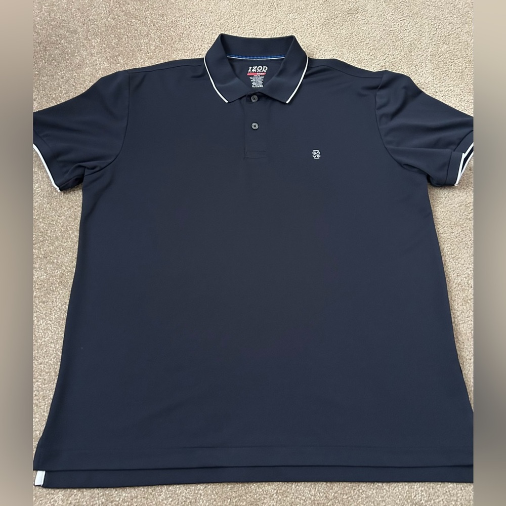 Izod Navy Polo Shirt Classic Style Short Sleeves
Basix Cool-FX